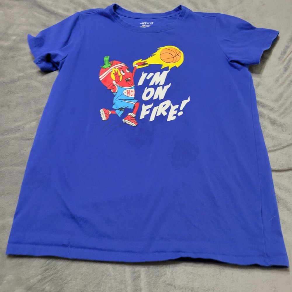 BCG Shirt Boy XL Activewear Tops Blue Basketball Short Sleeve Crew Neck Pullover